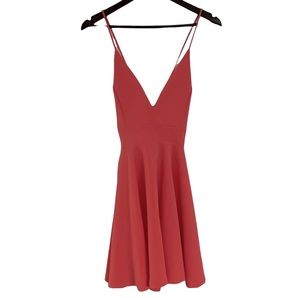 Windsor Coral V-Neck Sleeveless Mini Crossback Dress Size Small